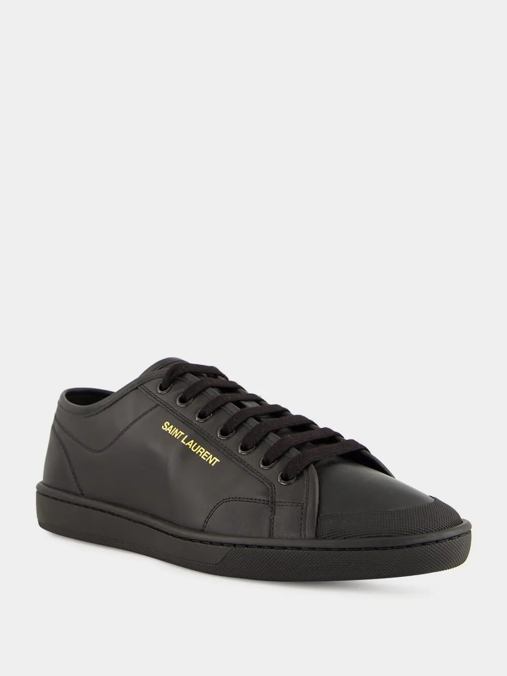 Gym Sneakers in Black Smooth Leather sold by Fashion Clinic product image thumbnail 2