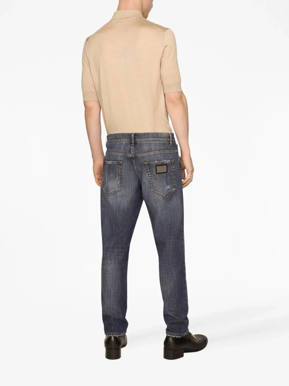 Short-Sleeve Silk Polo Shirt sold by Fashion Clinic product image thumbnail 4