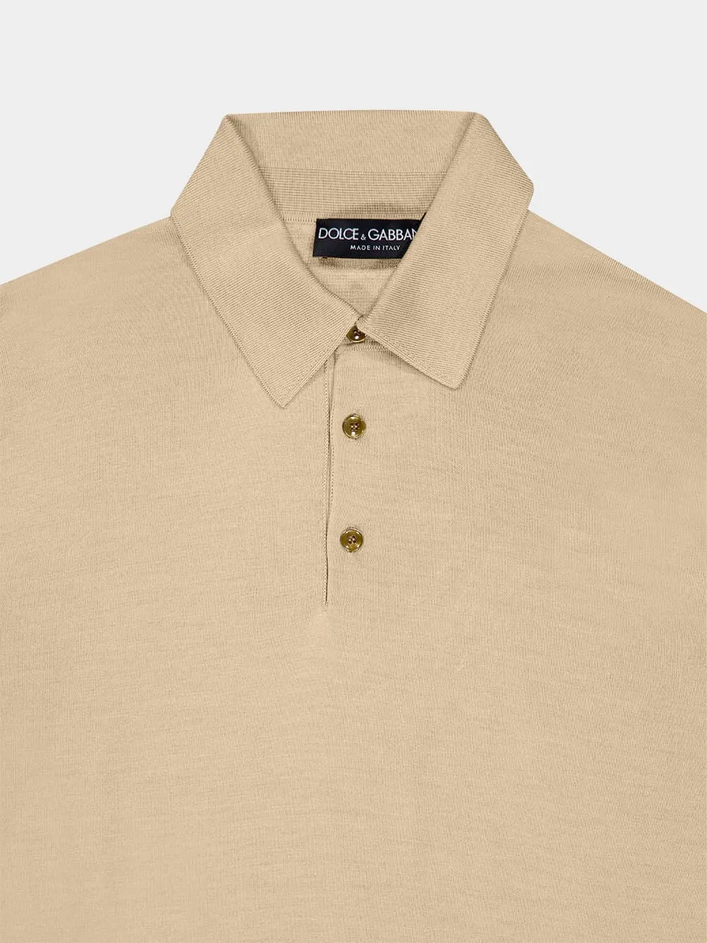 Short-Sleeve Silk Polo Shirt sold by Fashion Clinic product image thumbnail 5