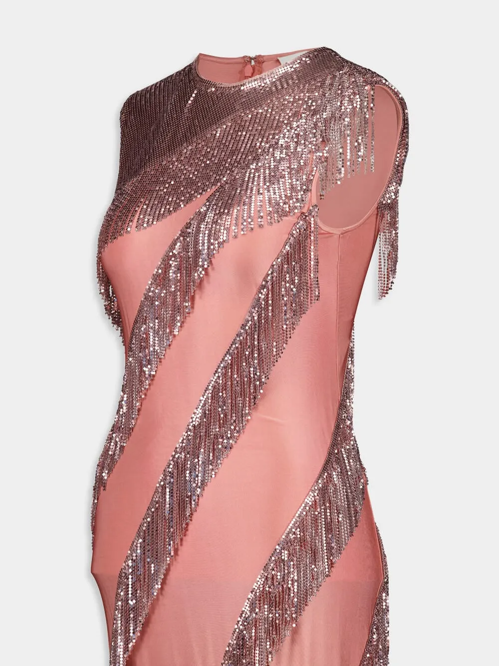 Peach Blush Sleeveless Maxi Dress sold by Fashion Clinic product image thumbnail 3