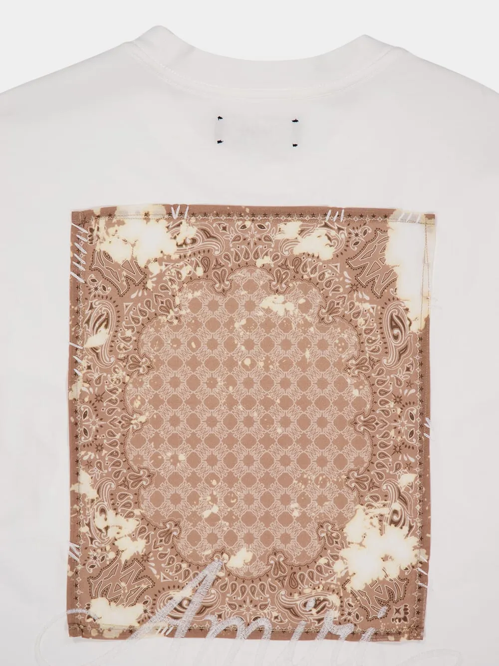 Ivory Bandana Bleach Patch T-Shirt sold by Fashion Clinic product image thumbnail 4