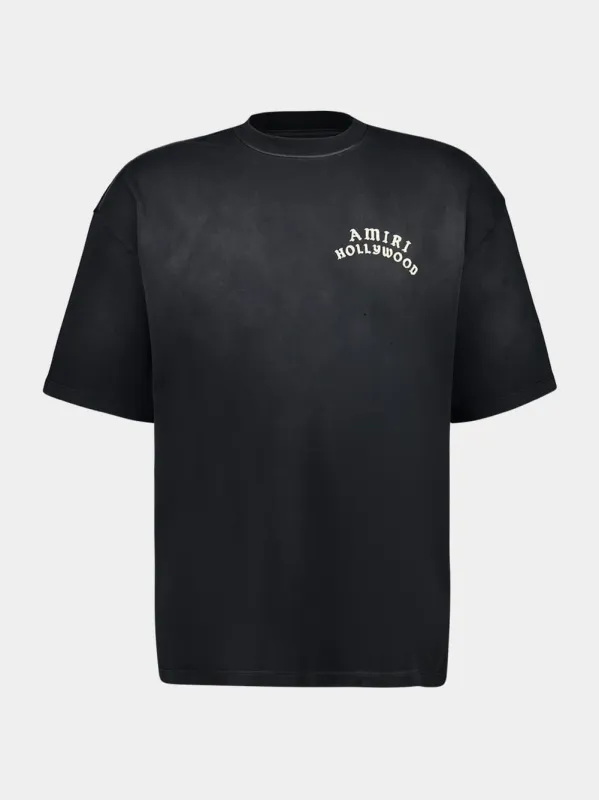Black Hollywood Oversized T-Shirt sold by Fashion Clinic