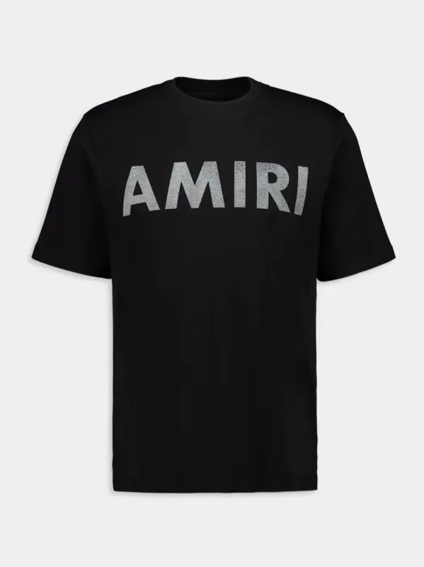 Black Logo Stencil T-Shirt sold by Fashion Clinic
