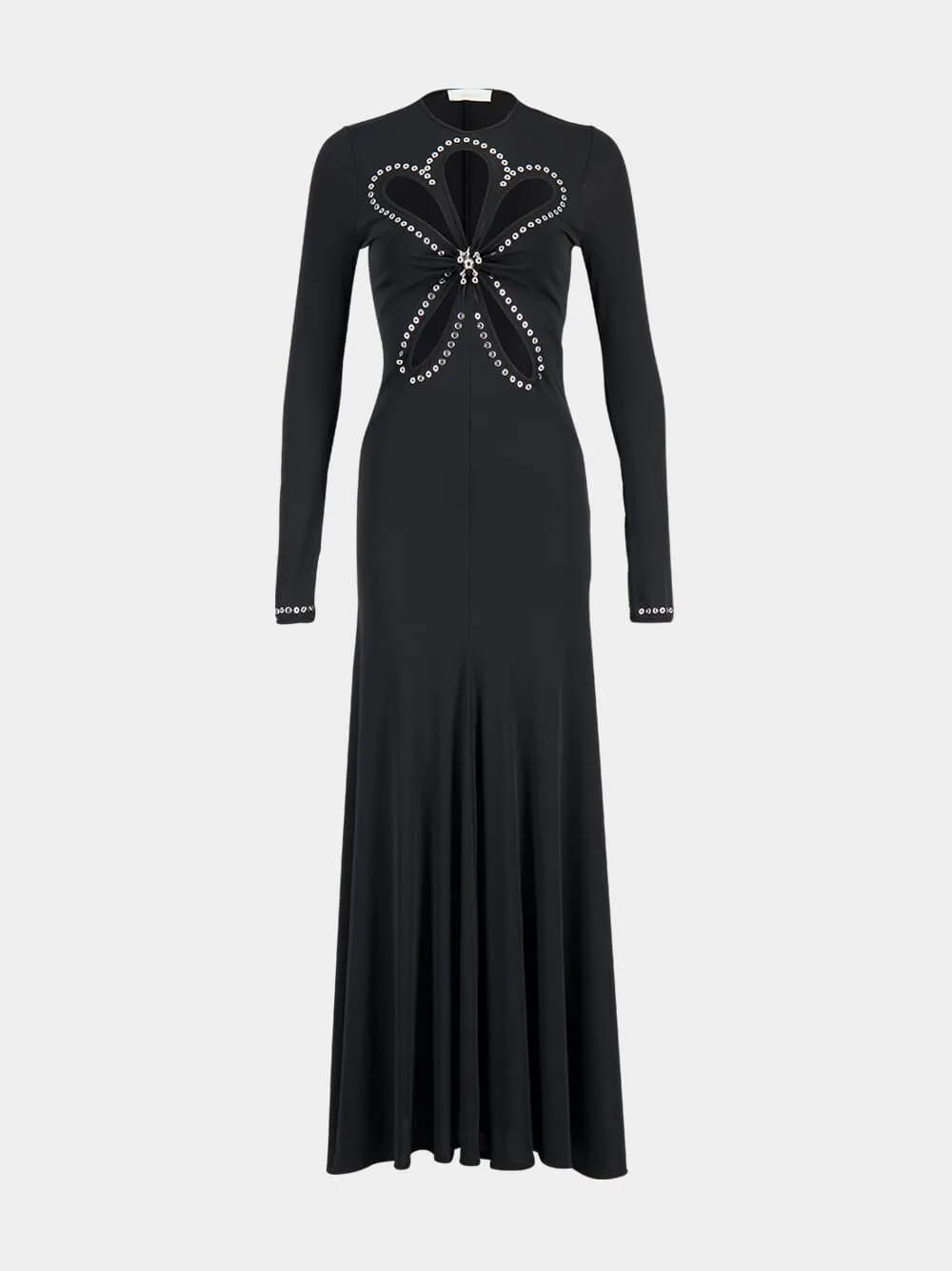 Black Second-Skin Jersey Long Dress sold by Fashion Clinic product image thumbnail 2