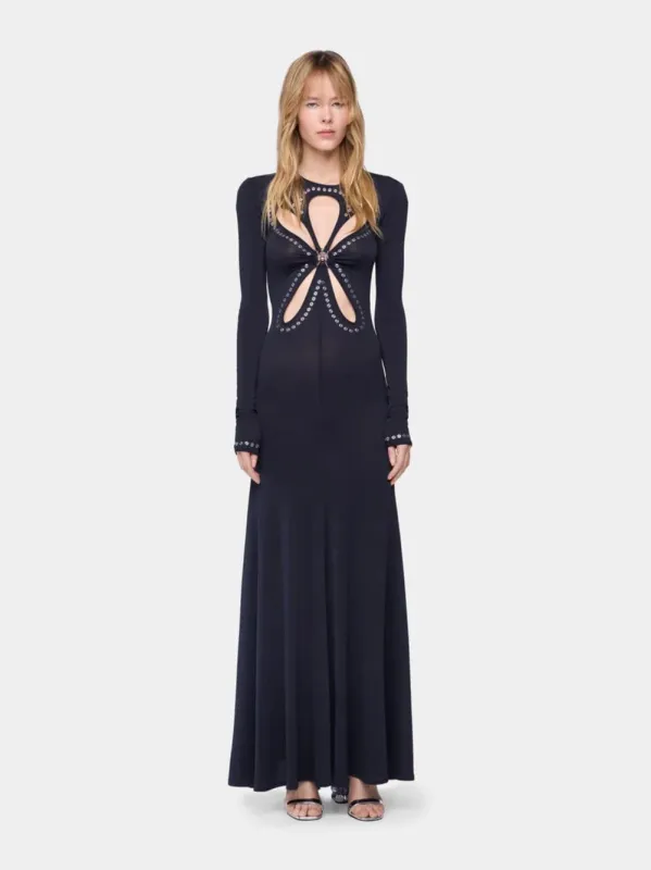 Black Second-Skin Jersey Long Dress sold by Fashion Clinic