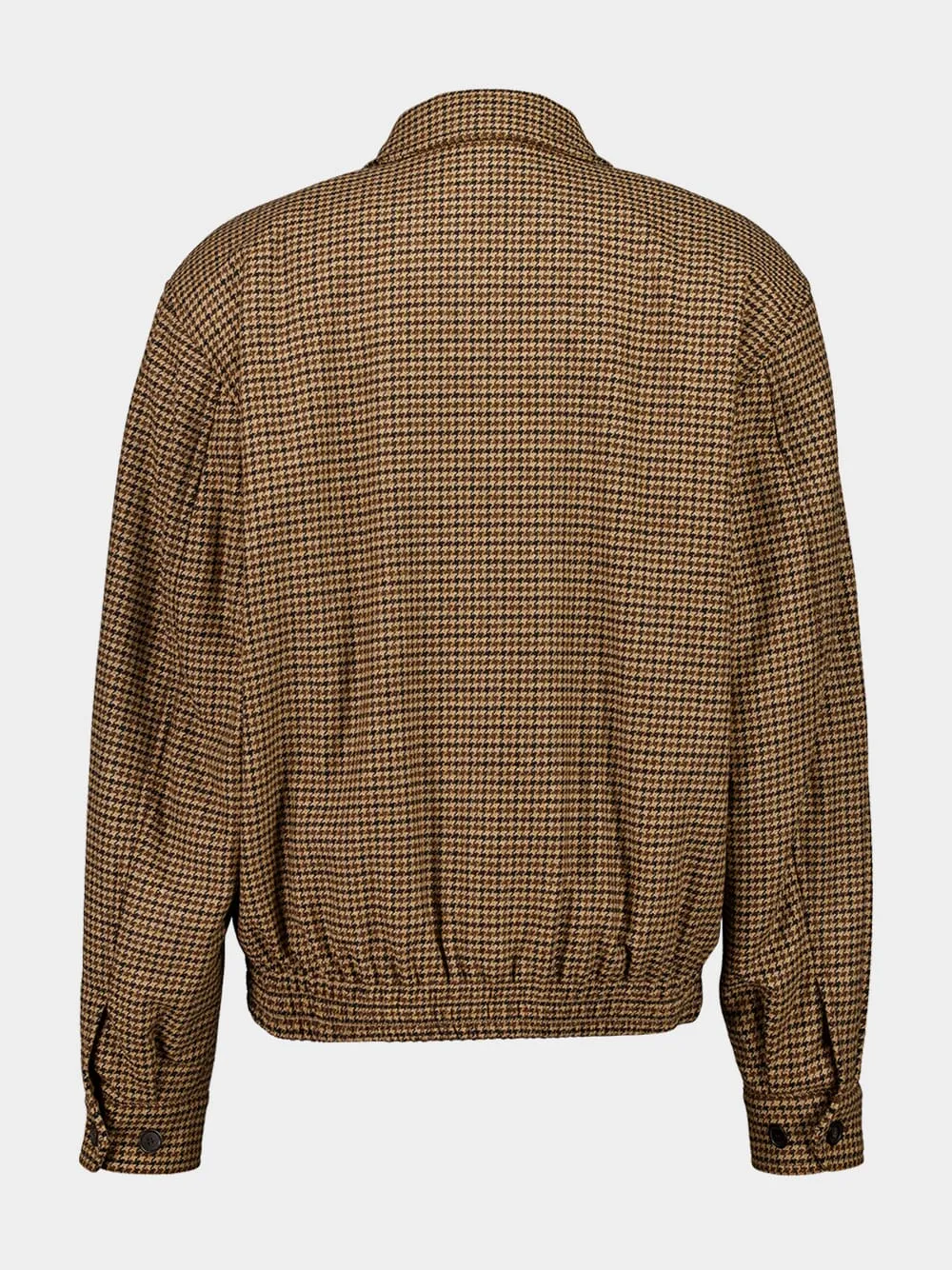 Beige and Marron Puppytooth Padded Jacket sold by Fashion Clinic product image thumbnail 3