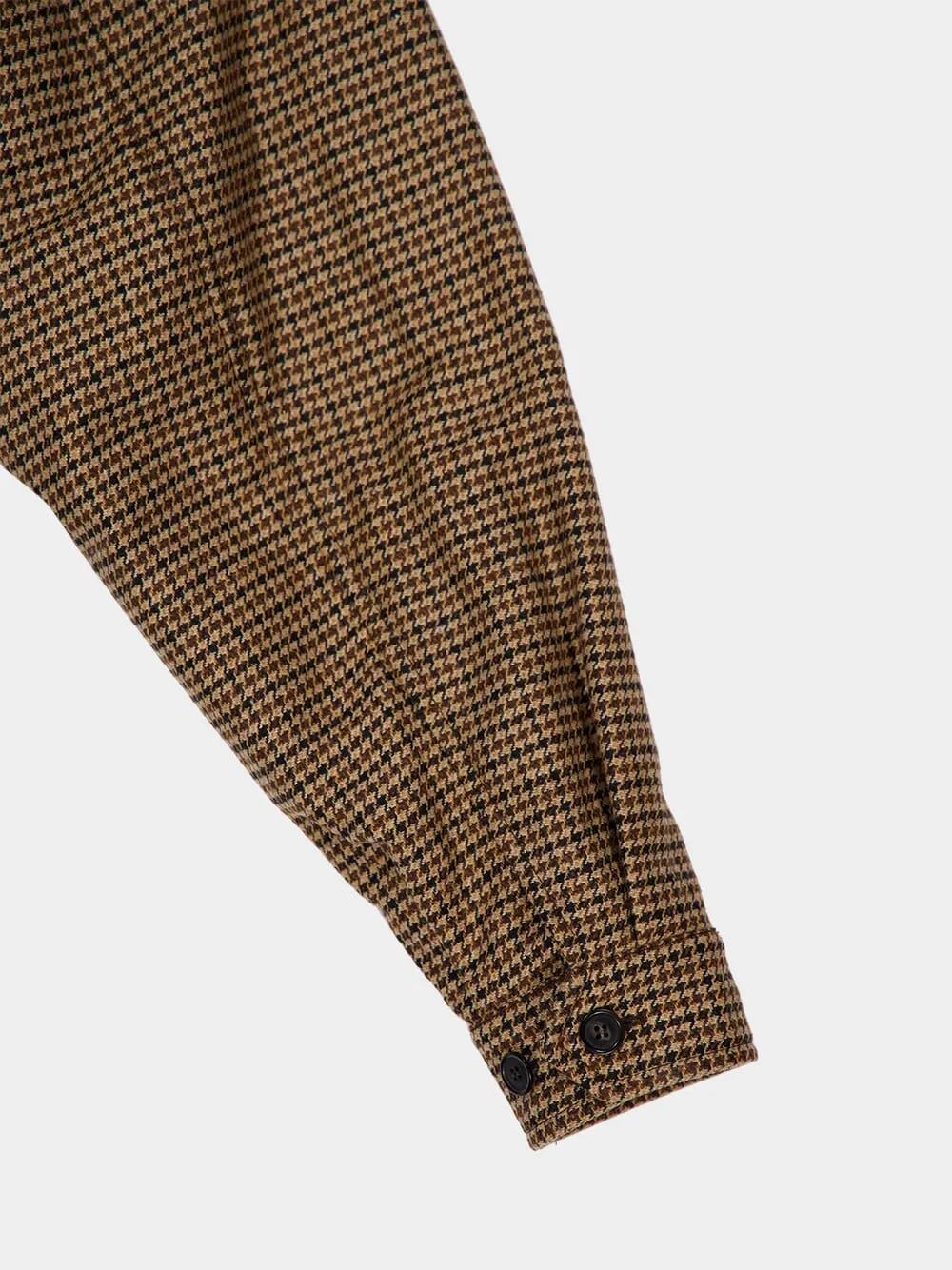 Beige and Marron Puppytooth Padded Jacket sold by Fashion Clinic product image thumbnail 5