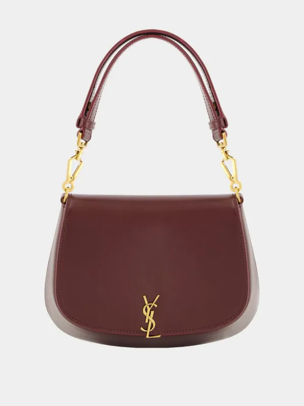 Mini Voltaire Top Handle Bag in Hot Wine Leather sold by Fashion Clinic