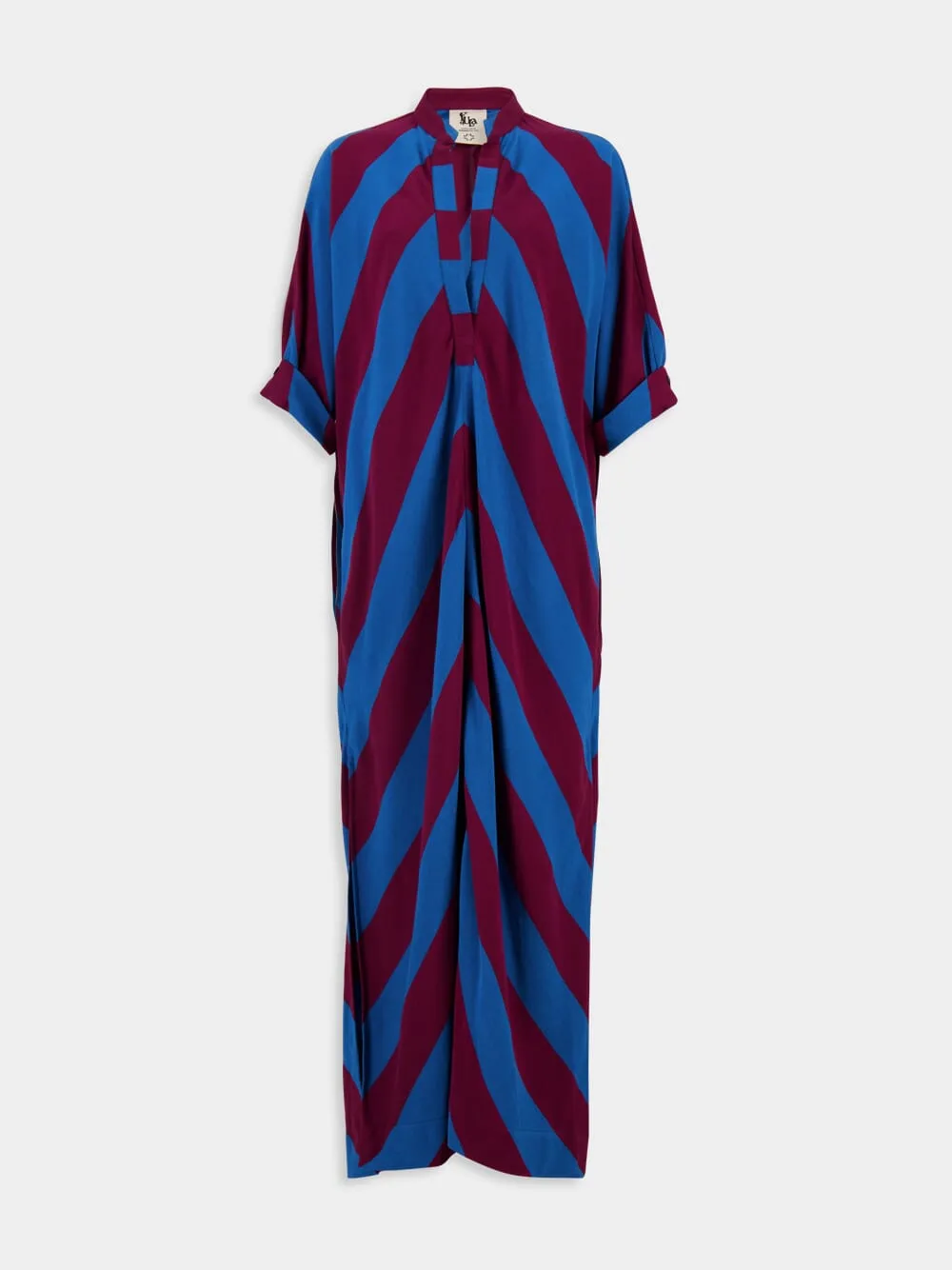 x Marrakshi Morion Blue Striped Kaftan sold by Fashion Clinic product image thumbnail 2