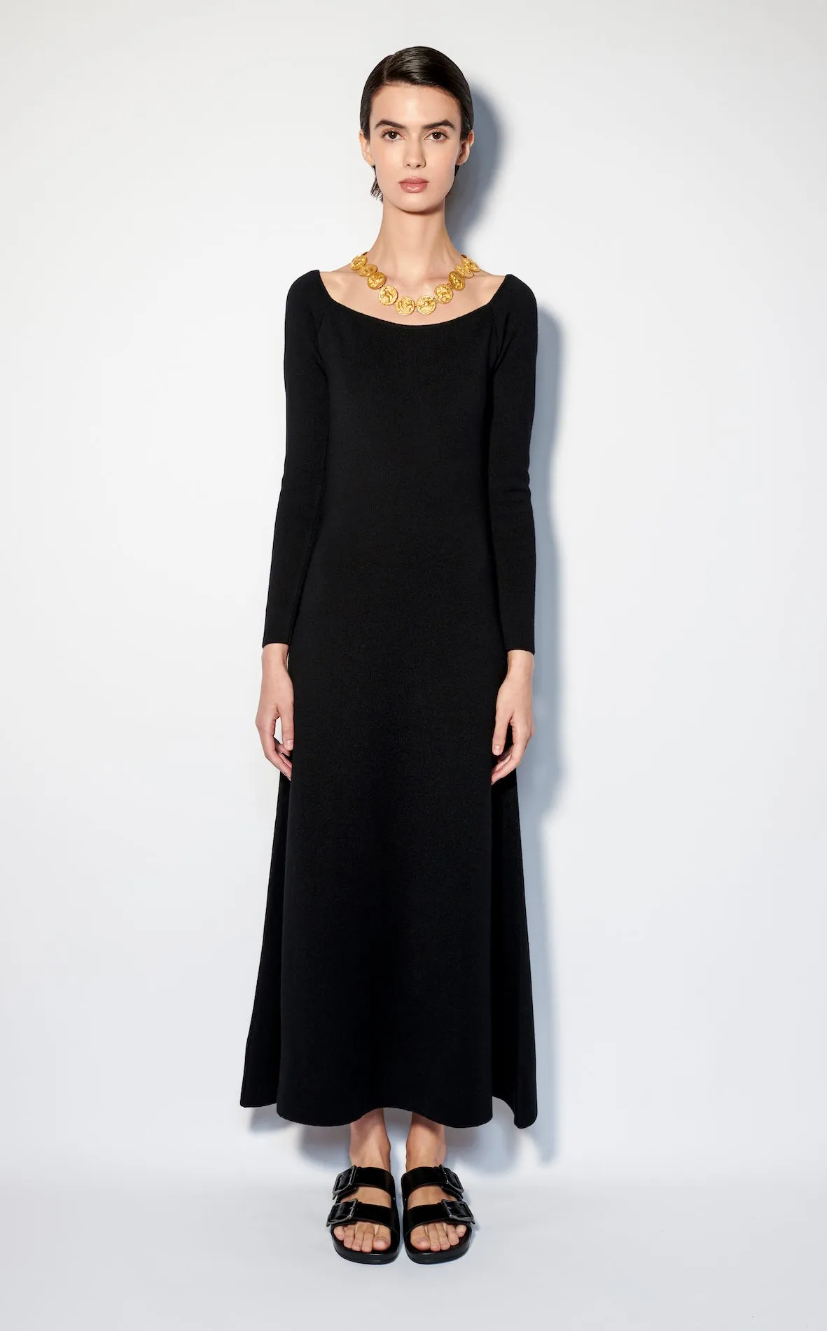 Merino Wool Long Dress sold by Fashion Clinic product image thumbnail 2
