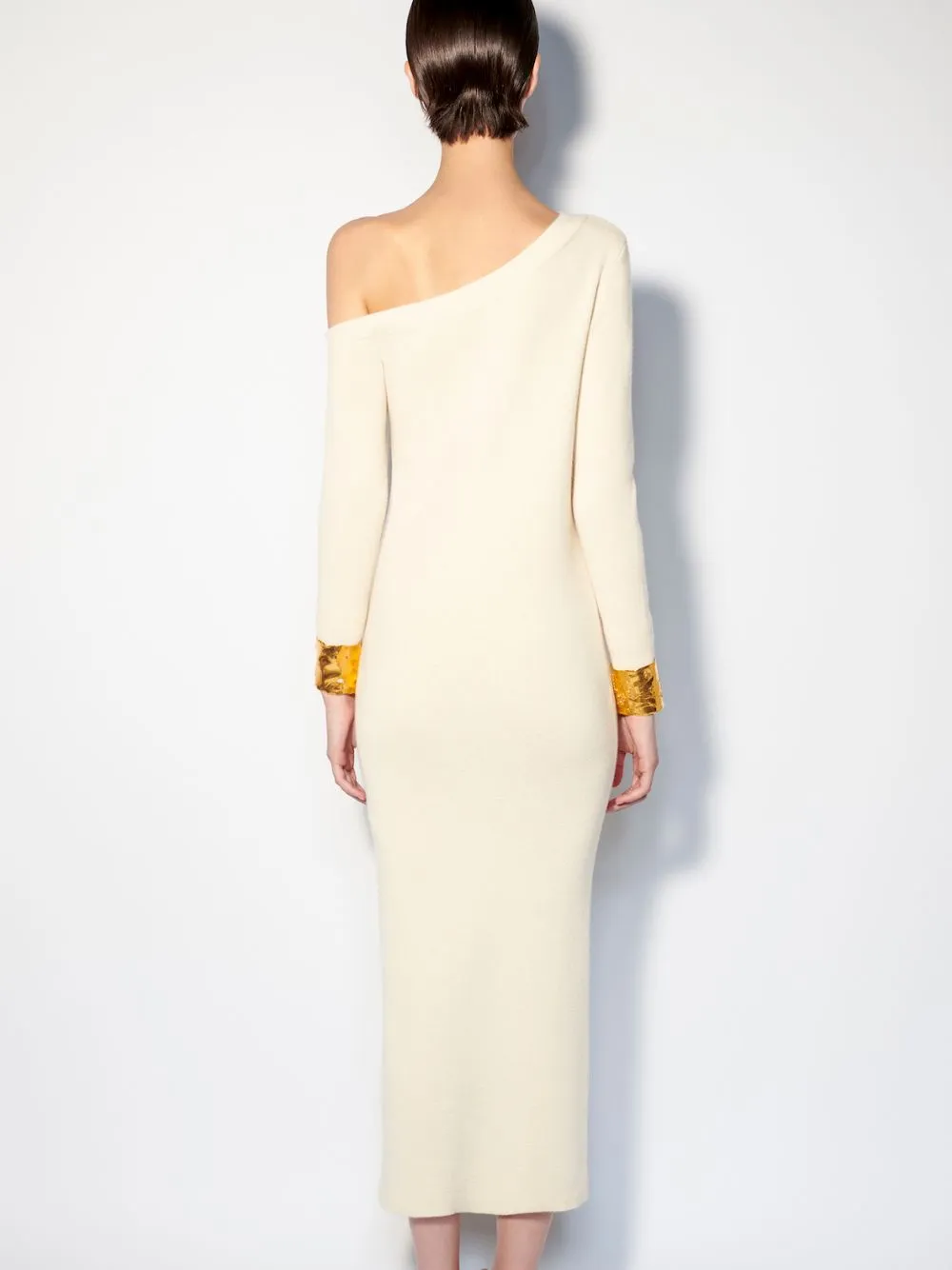 Long Asymmetric Off-White Cashmere Dress sold by Fashion Clinic product image thumbnail 2