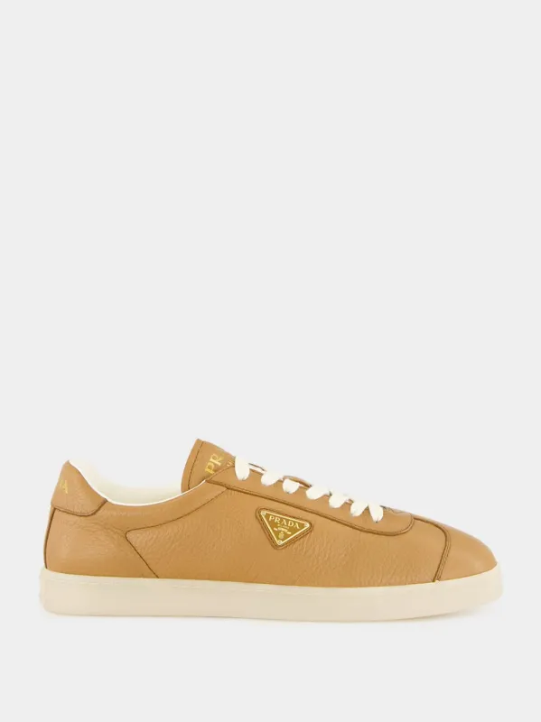 Caramel Low-Top Leather Sneakers sold by Fashion Clinic