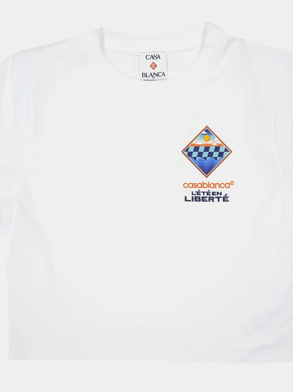 White L'Été En Liberté Cropped T-Shirt sold by Fashion Clinic product image thumbnail 3