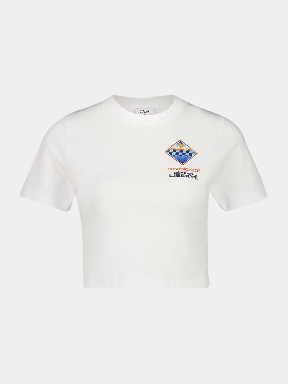 White L'Été En Liberté Cropped T-Shirt sold by Fashion Clinic