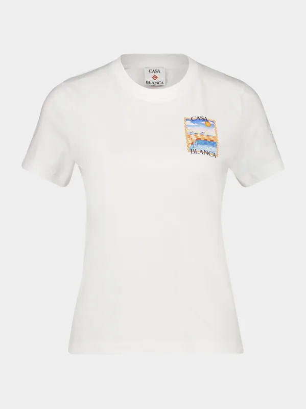 White Surreal Pool T-Shirt sold by Fashion Clinic