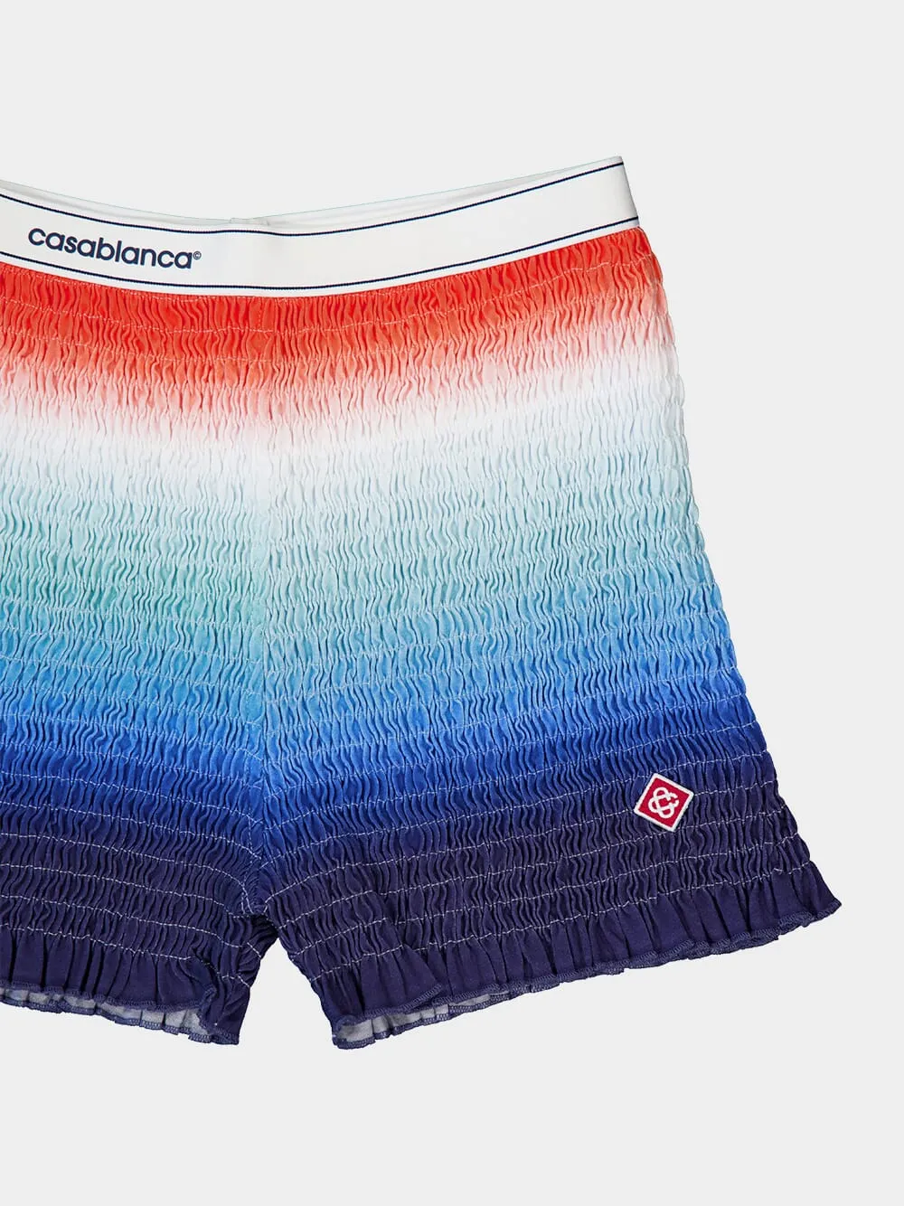Gradient Shirred Cotton Shorts sold by Fashion Clinic product image thumbnail 3