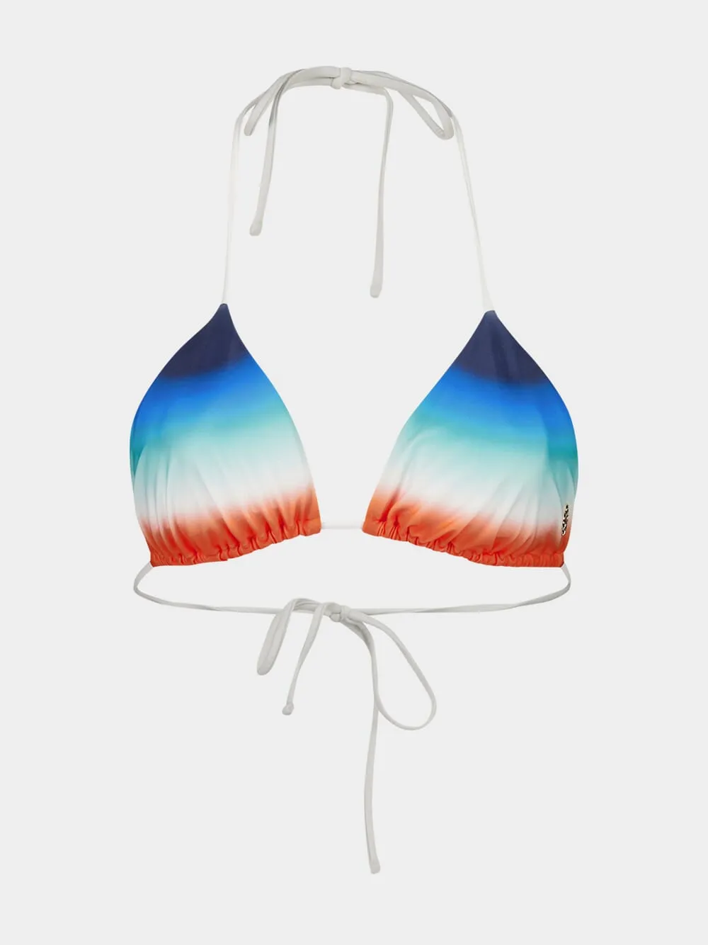 Multicolour Gradient Triangle Bikini Top sold by Fashion Clinic