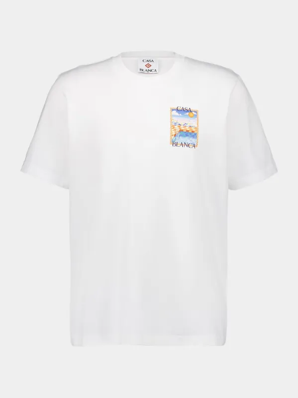 White Surreal Pool T-Shirt sold by Fashion Clinic