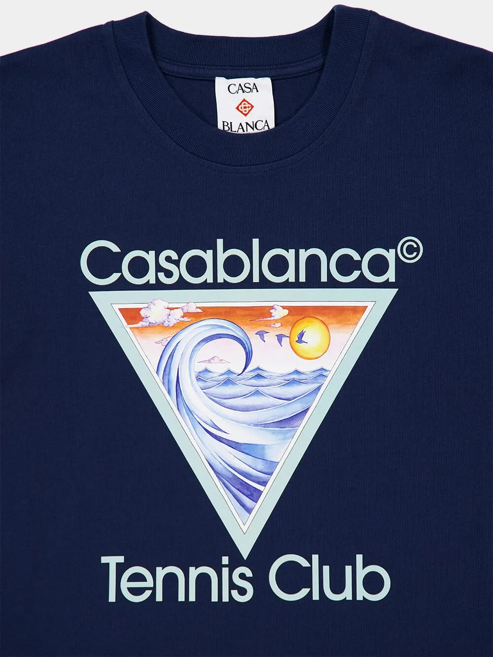 Navy Blue Tennis Club Icon T-Shirt sold by Fashion Clinic product image thumbnail 5