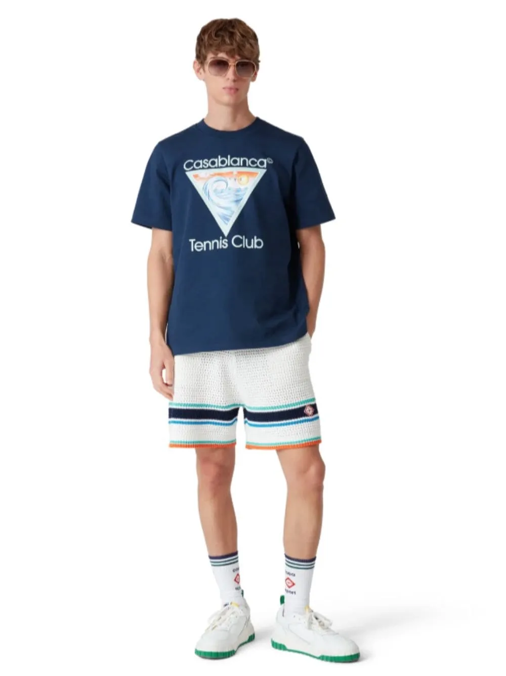 Navy Blue Tennis Club Icon T-Shirt sold by Fashion Clinic product image thumbnail 2