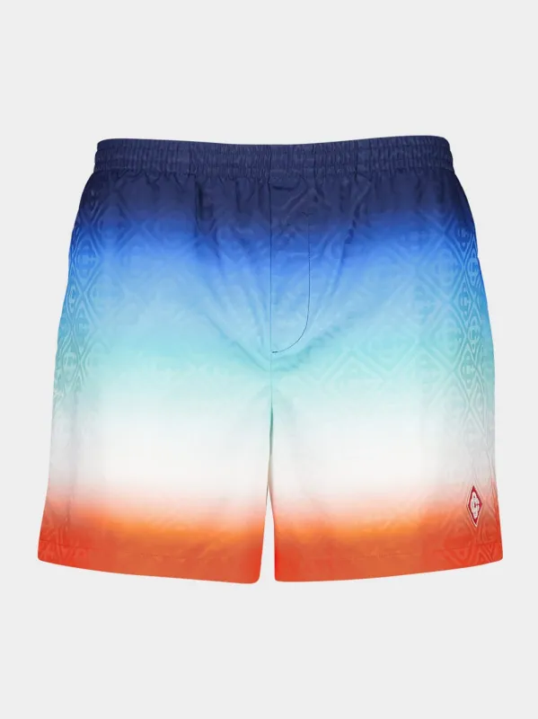 Gradient Jacquard Swim Shorts sold by Fashion Clinic