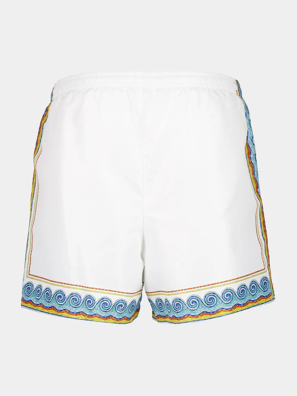 White Printed Beach Club Swim Shorts sold by Fashion Clinic product image thumbnail 2