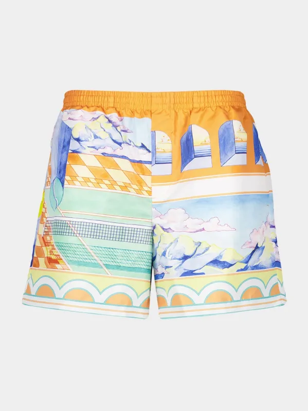 Printed Beach Club Swim Shorts sold by Fashion Clinic