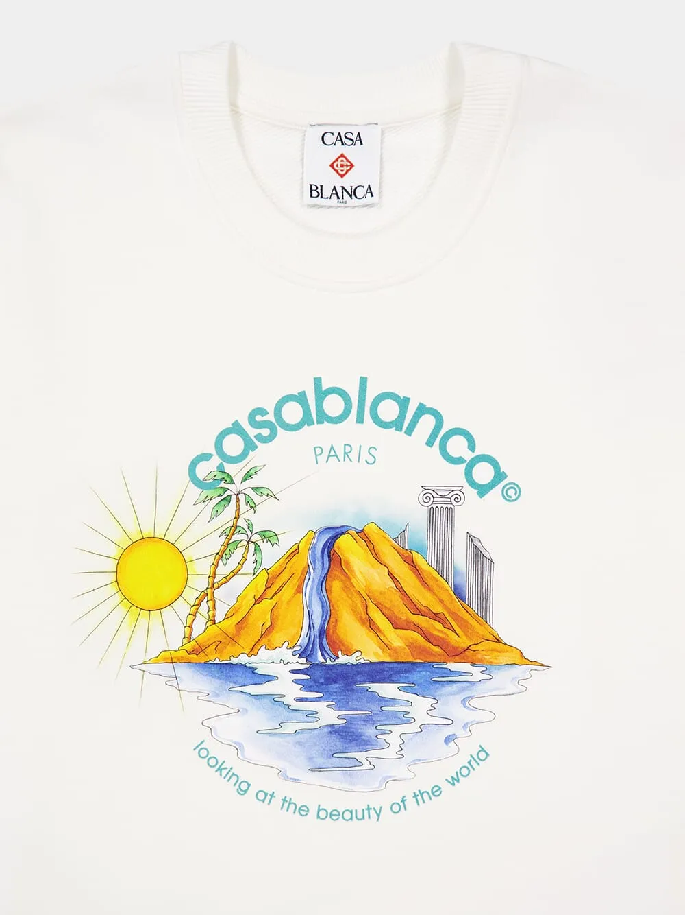 White Oasis Printed Cotton Sweatshirt sold by Fashion Clinic product image thumbnail 3