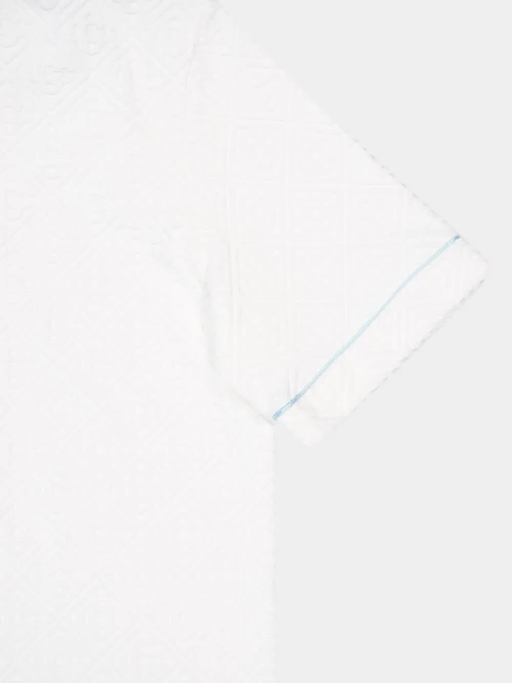 White Tennis Stripe Towelling Shirt sold by Fashion Clinic product image thumbnail 4