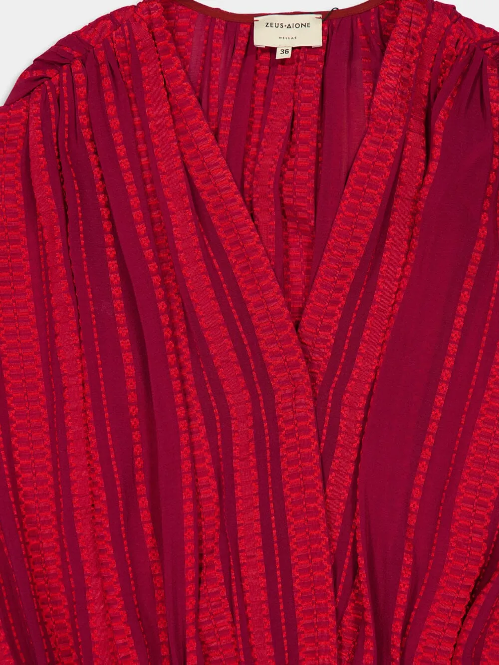Burgundy Diktamo Textured Silk Bodysuit sold by Fashion Clinic product image thumbnail 4