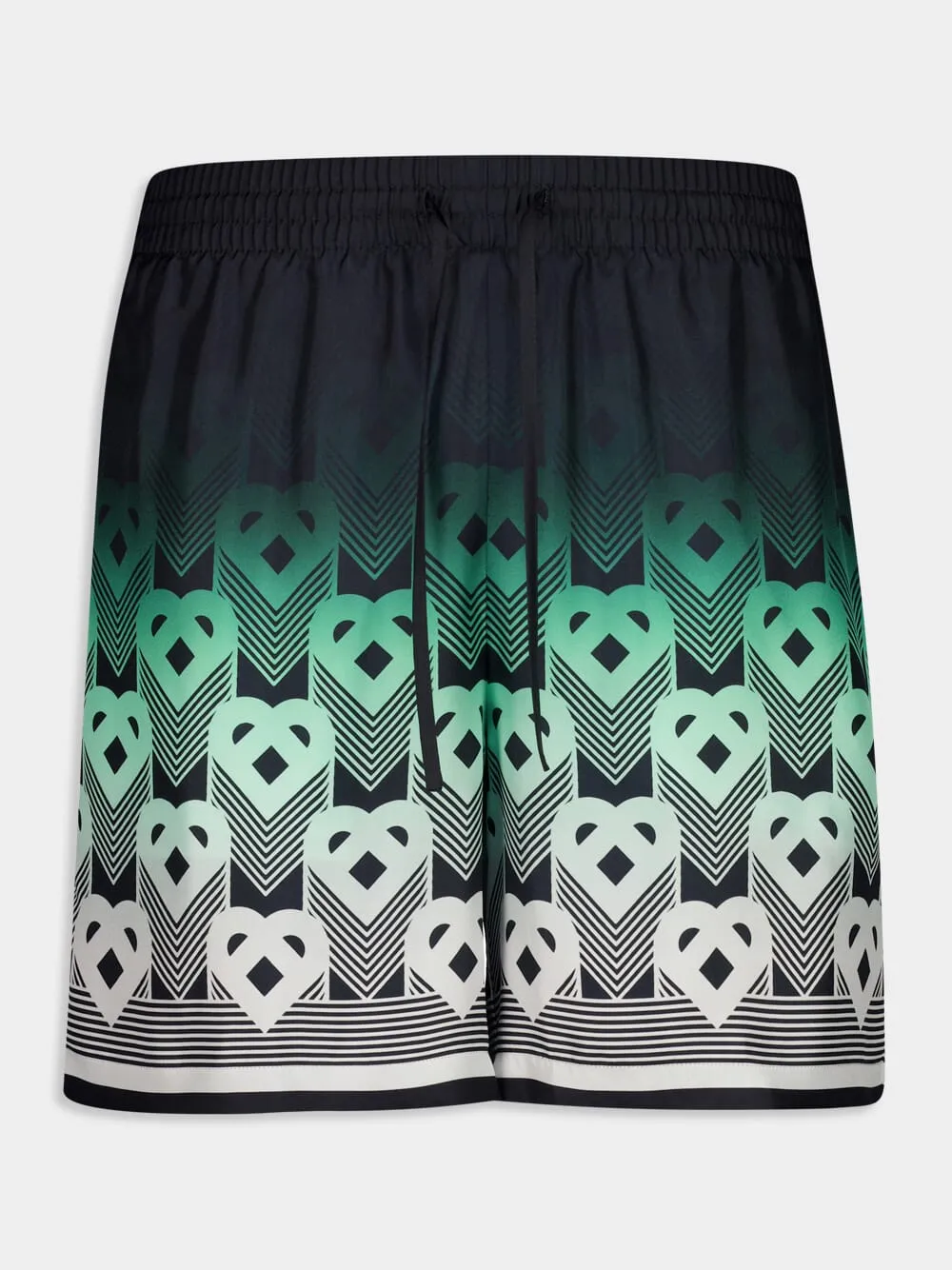 Green Gradient Monogram Silk Shorts sold by Fashion Clinic