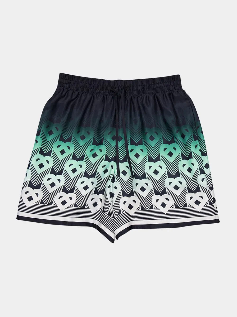 Green Gradient Monogram Silk Shorts sold by Fashion Clinic product image thumbnail 5