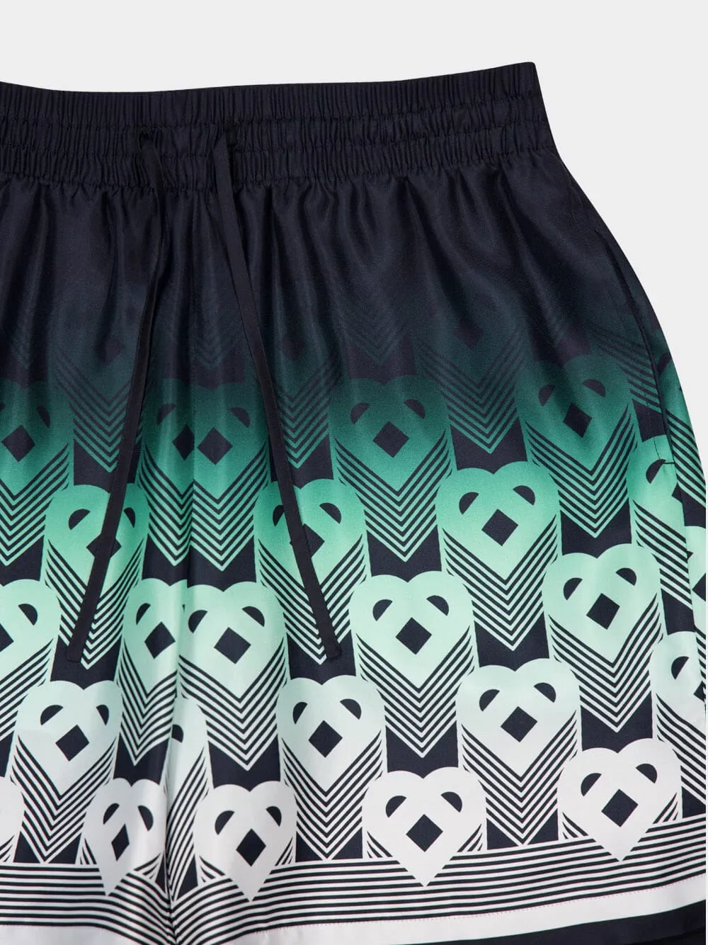 Green Gradient Monogram Silk Shorts sold by Fashion Clinic product image thumbnail 3