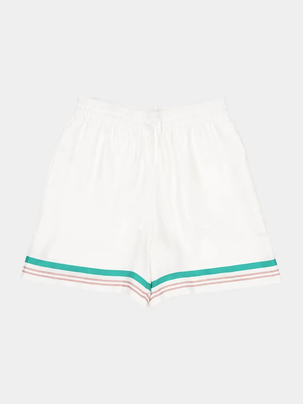White Casa Way Silk Shorts sold by Fashion Clinic product image thumbnail 5