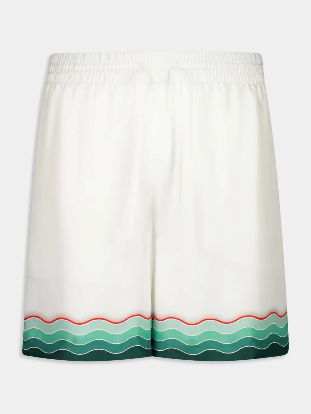 White Montagne Ondulée Silk Shorts sold by Fashion Clinic product image thumbnail 2