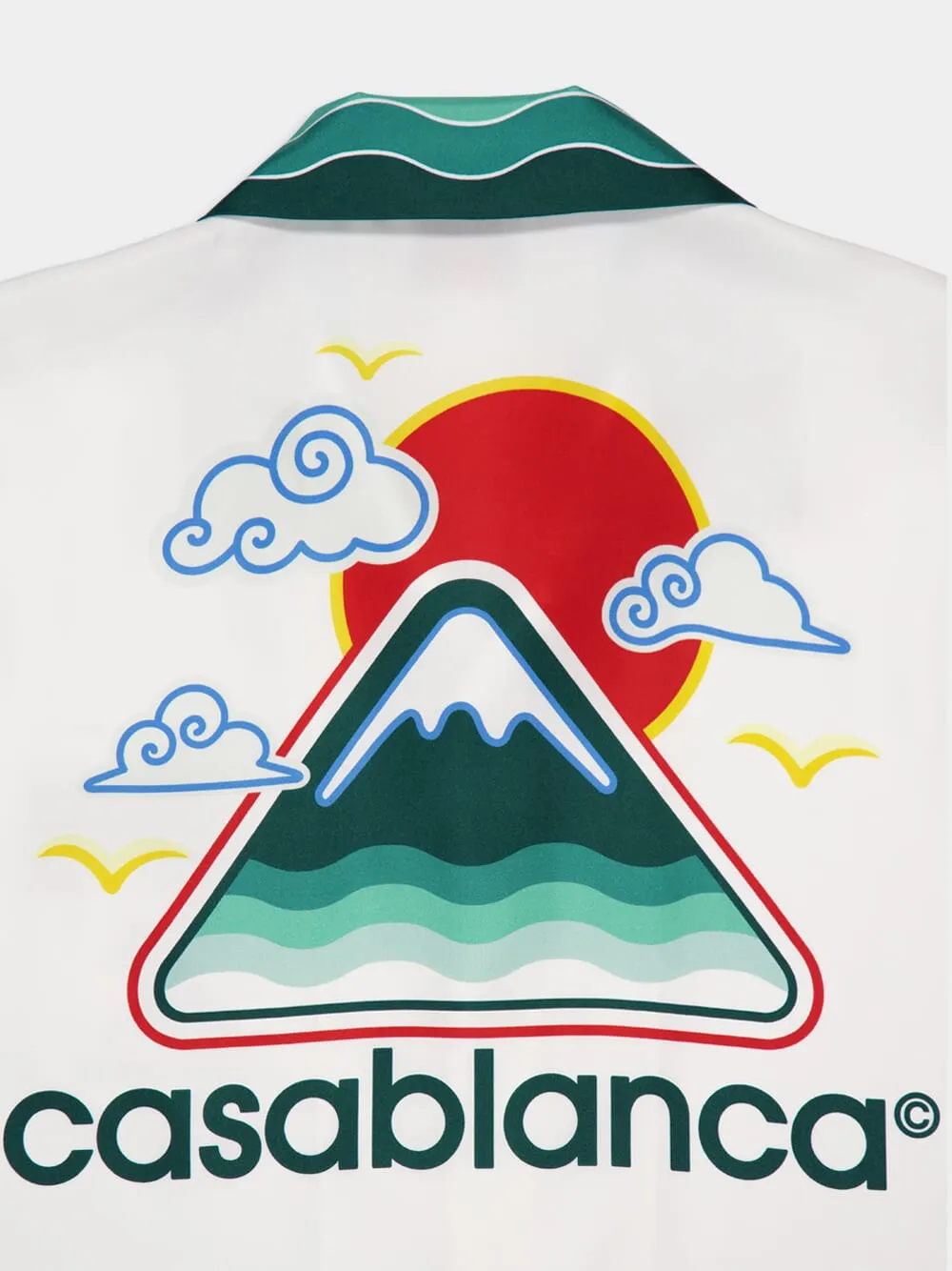 White Montagne Ondulée Short Sleeve Silk Shirt sold by Fashion Clinic product image thumbnail 4