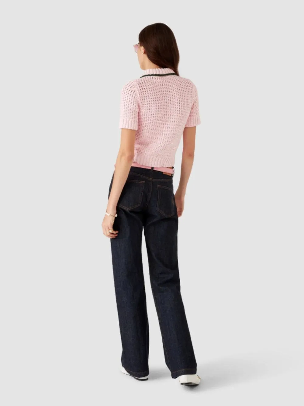 Pink Cotton Mouliné Polo Shirt sold by Fashion Clinic product image thumbnail 3