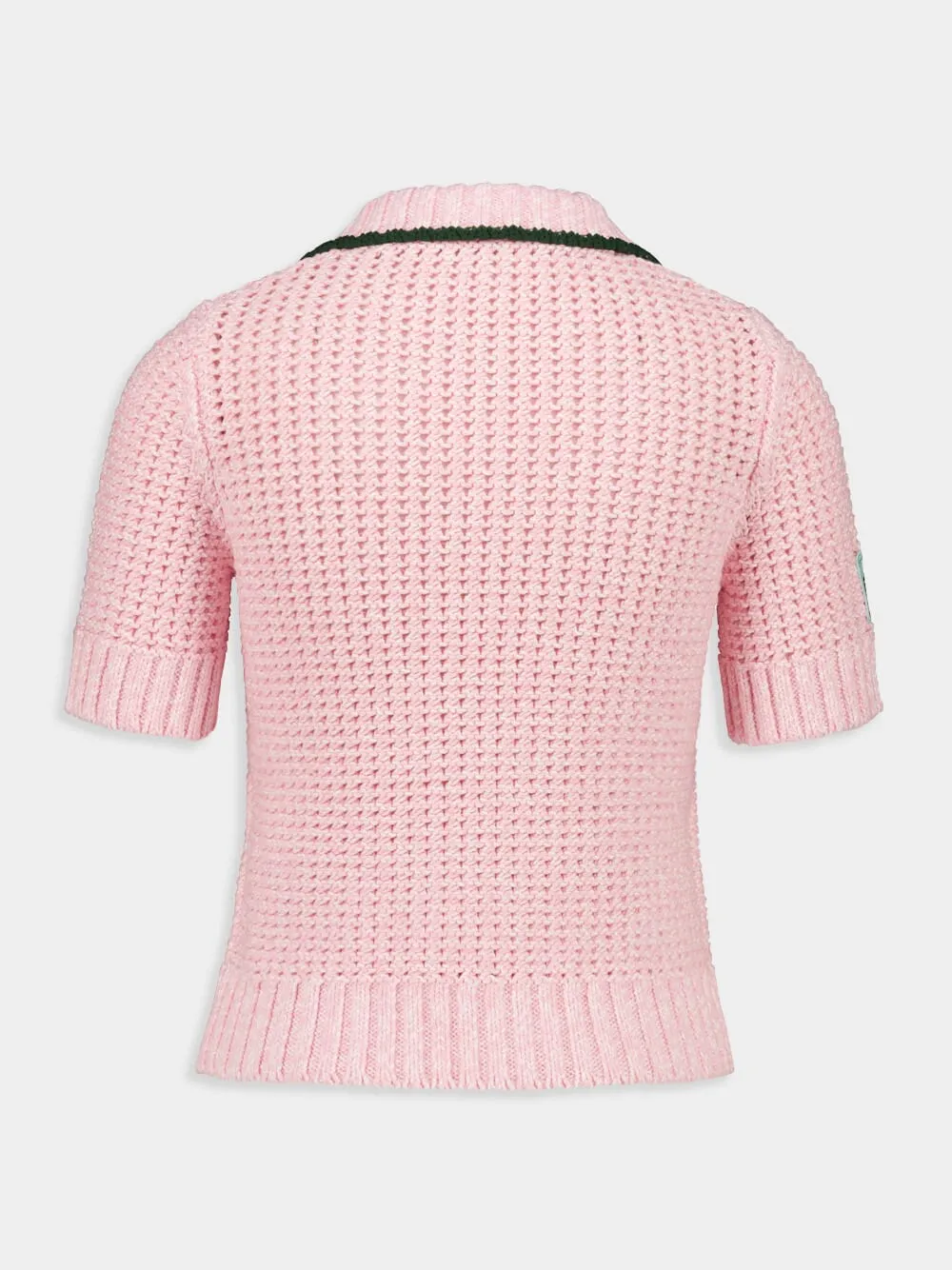 Pink Cotton Mouliné Polo Shirt sold by Fashion Clinic product image thumbnail 4