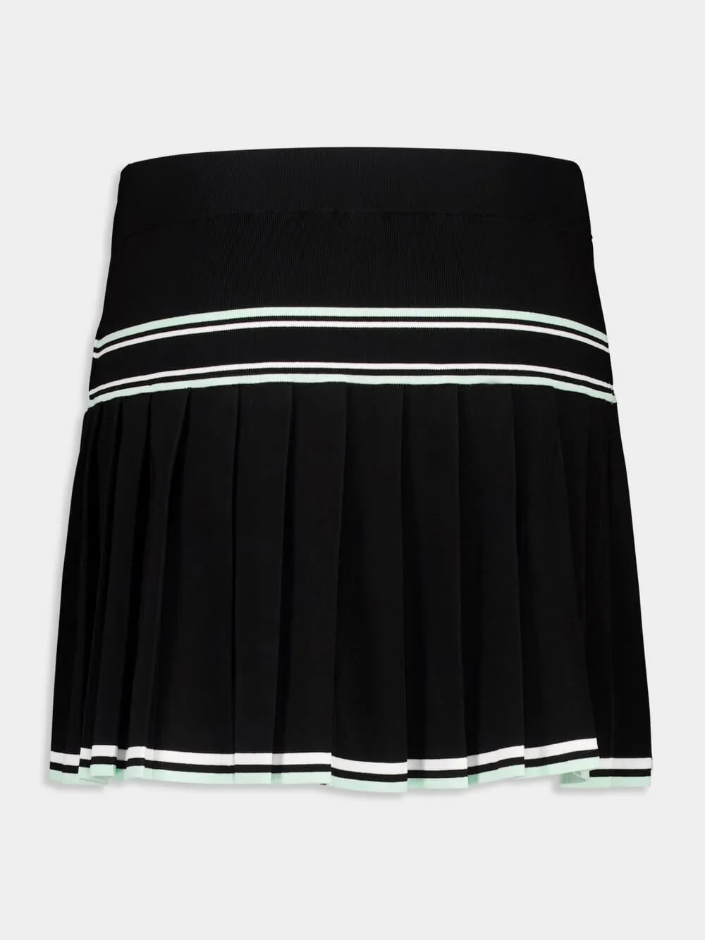 Black Viscose Pleated Mini Skirt sold by Fashion Clinic product image thumbnail 2