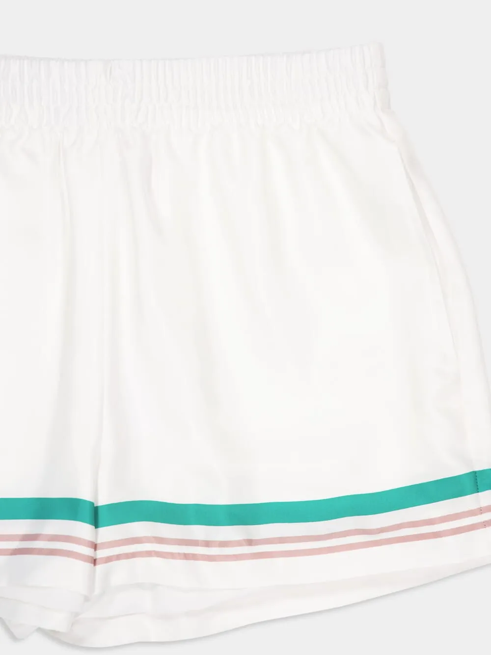 White Casa Way Silk Twill Shorts sold by Fashion Clinic product image thumbnail 3