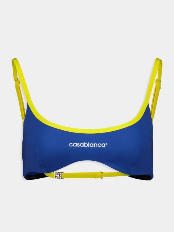 Blue and Yellow Bikini Top sold by Fashion Clinic