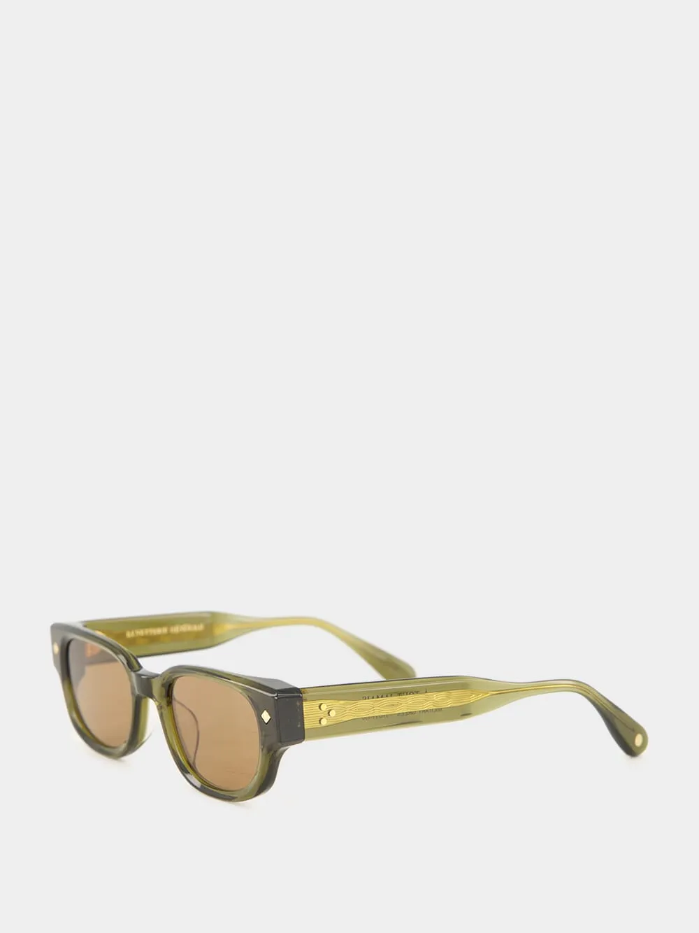 À Tout Jamais Sunglasses in Military Green and 18K Gold sold by Fashion Clinic product image thumbnail 3