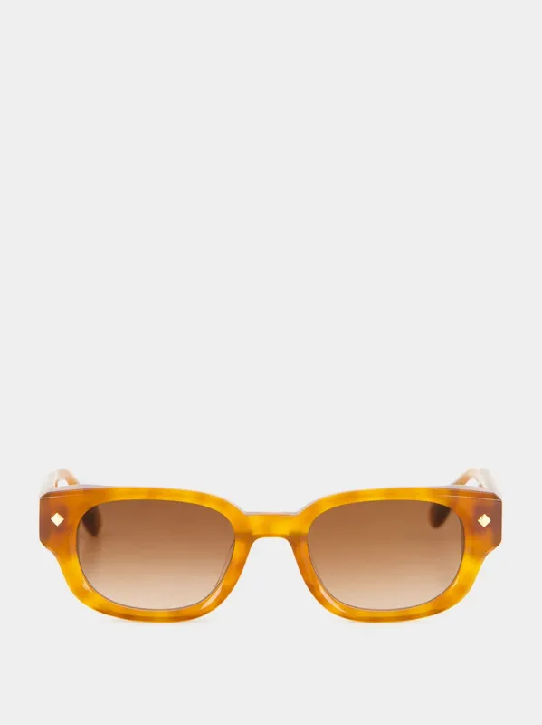 À Tout Jamais Sunglasses in Light Havana and 18K Gold sold by Fashion Clinic