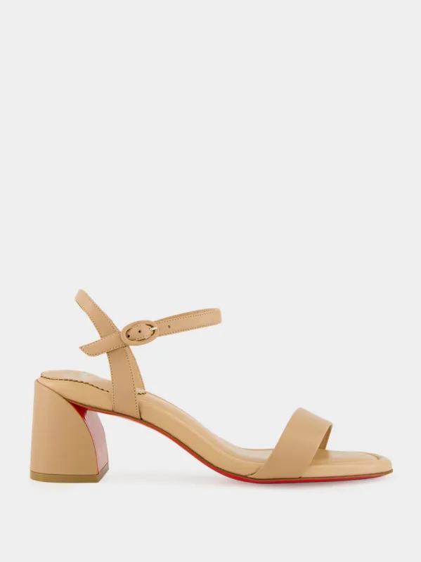Miss Jane Sandal 55 in Blush Lamb Nappa Leather sold by Fashion Clinic
