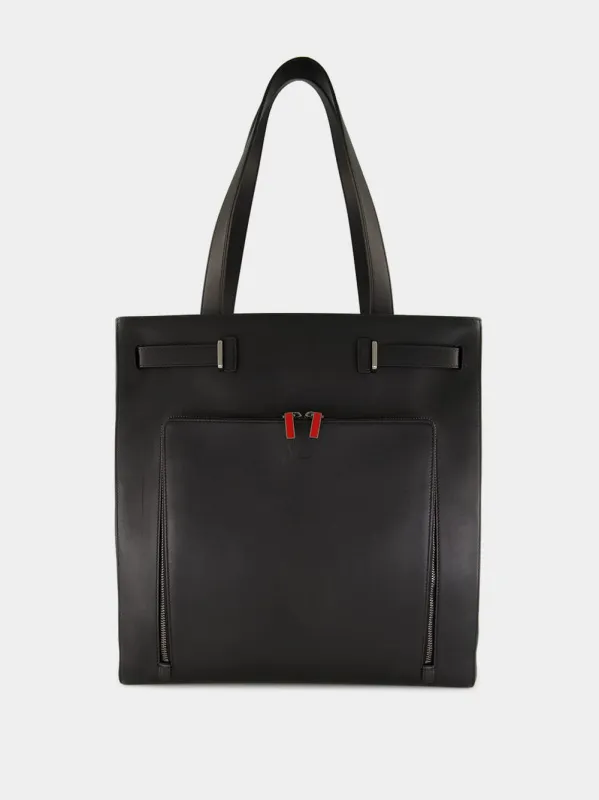 Black Kypipouch Tote in Cordia Leather sold by Fashion Clinic