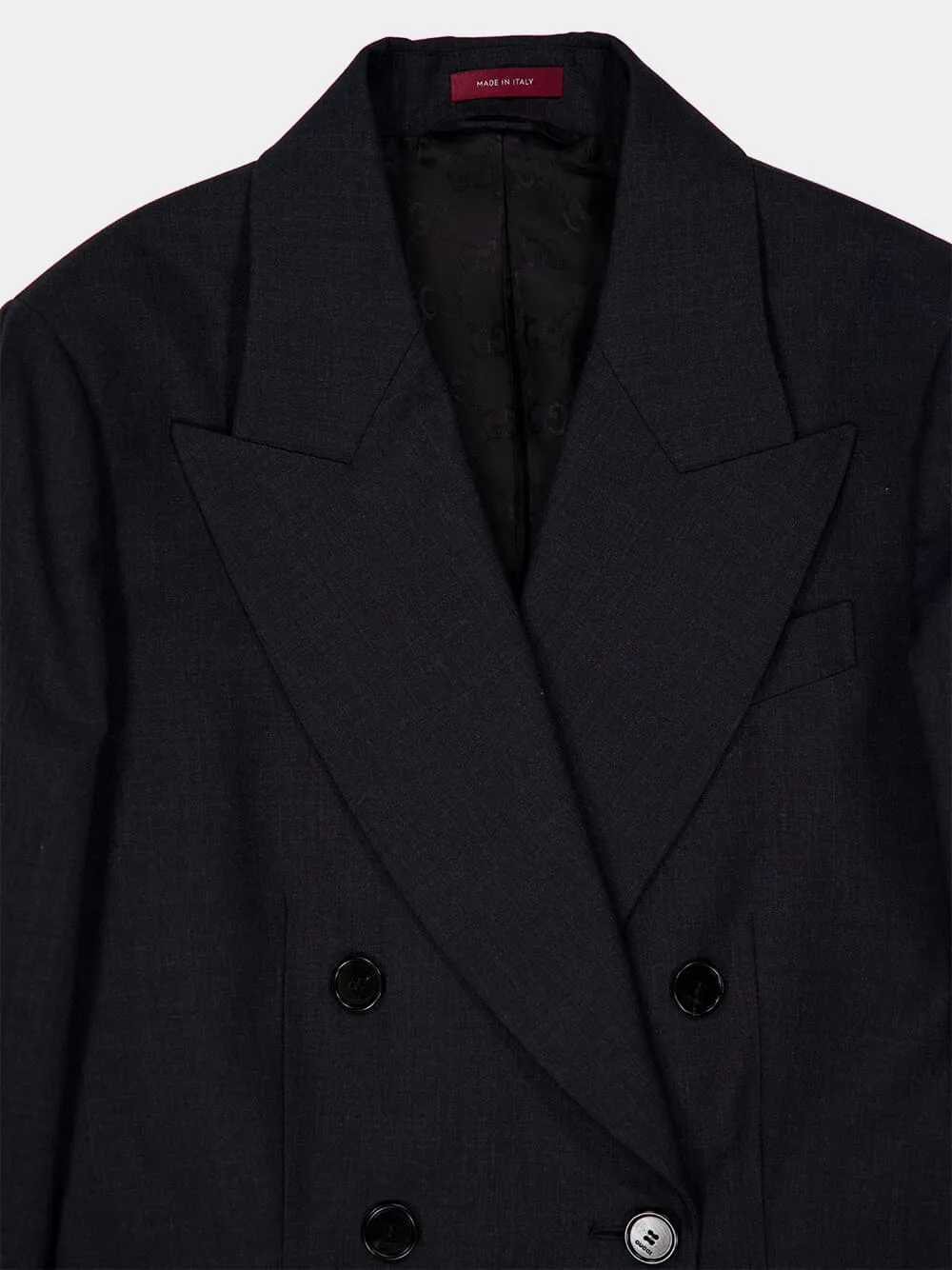 Ardesia Grey Double-Breasted Wool Jacket sold by Fashion Clinic product image thumbnail 3