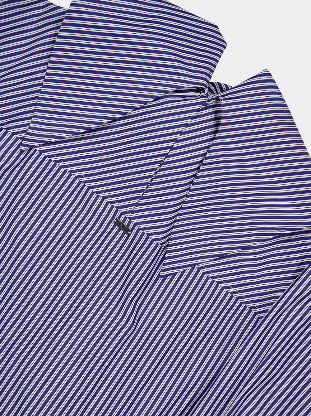 Blue Cotton Long Sleeves Striped Bandana Blouse sold by Fashion Clinic product image thumbnail 5