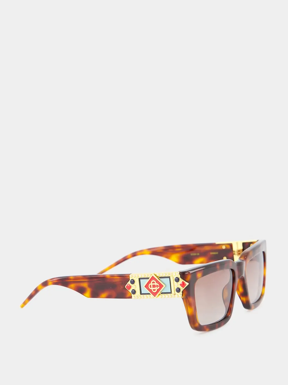 Tortoiseshell Monogram Plaque Sunglasses sold by Fashion Clinic product image thumbnail 3