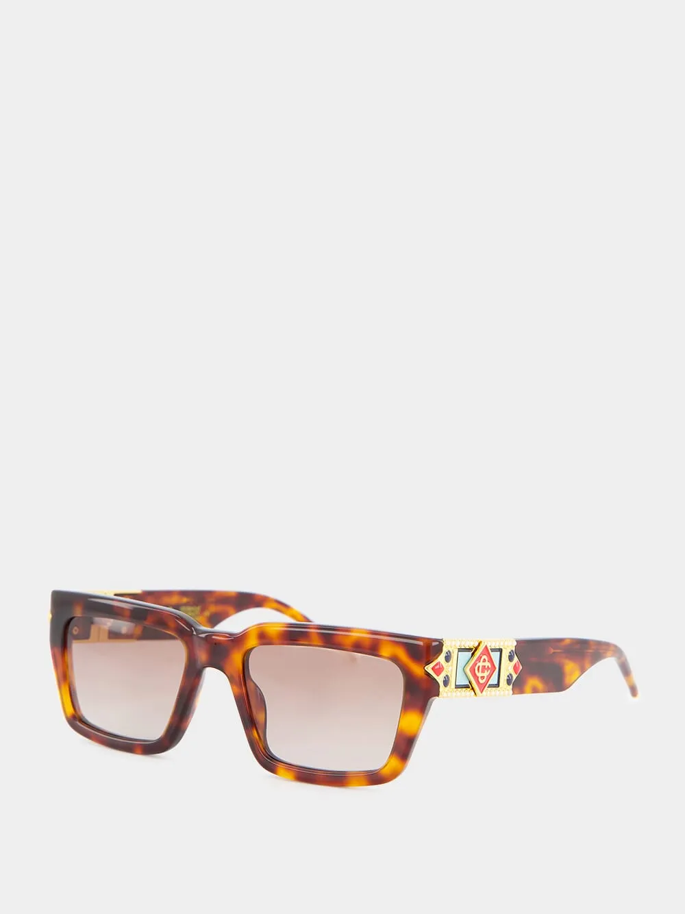 Tortoiseshell Monogram Plaque Sunglasses sold by Fashion Clinic product image thumbnail 2