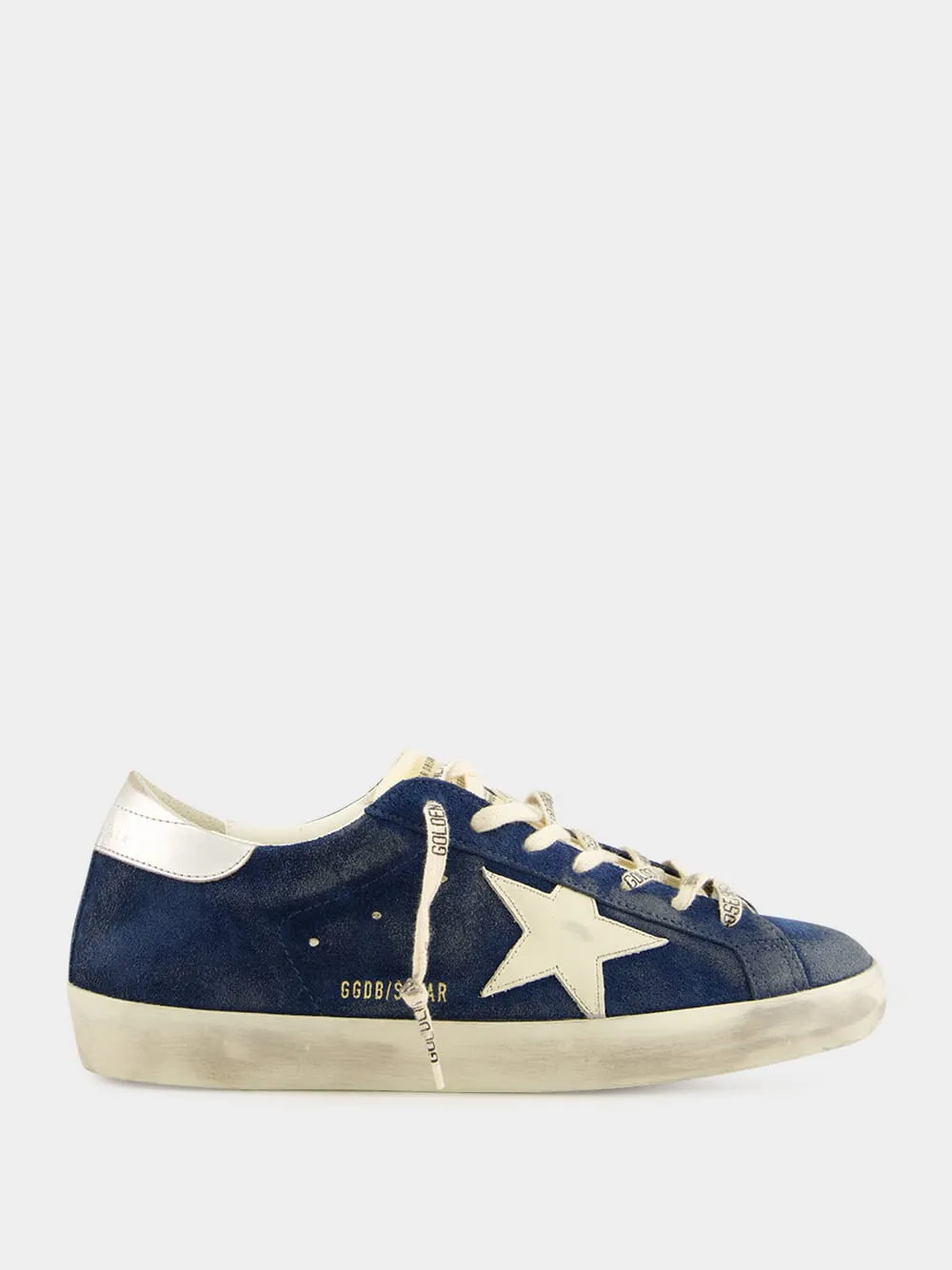 Blue Suede Super-Star Sneakers sold by Fashion Clinic